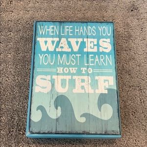 Wooden wall or shelf sign beach decor